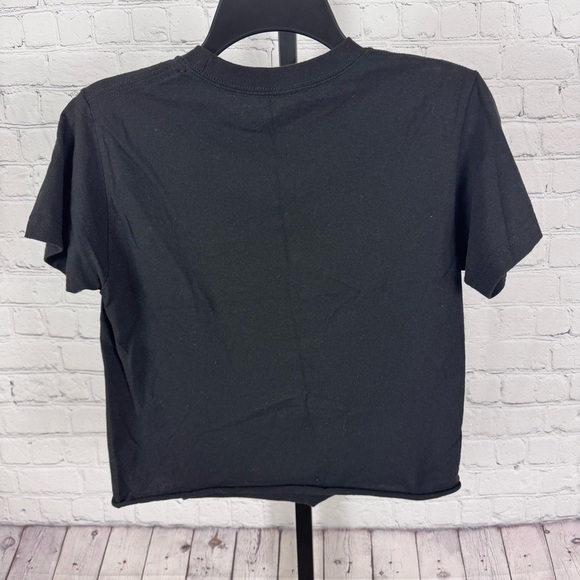 John Galt Brandy Melville Cropped Black and White New York T-Shirt One Size - Picture 4 of 4